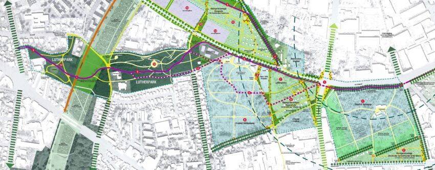 Freiraumplanerisches Entwicklungskonzept Volksparkachse, Hamburg